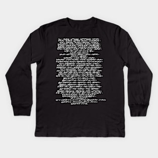 Standard Model Lagrangian Tshirt Higgs Boson Physics Teacher Kids Long Sleeve T-Shirt